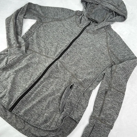 Athleta Pacifica Baja UPF Lightweight Jacket Grey Black Zipper Women’s Size M - Picture 10 of 16